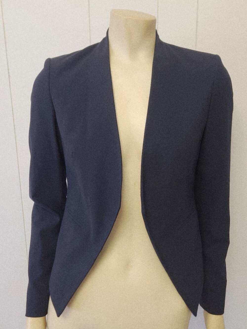 Theory women's jacket 2 midnight blue wool open front
